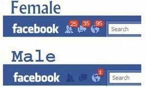 Male vs Female FB. these are not the words you're looking for. Female Male. My Facebook is like the guy's... and I'm a girl.