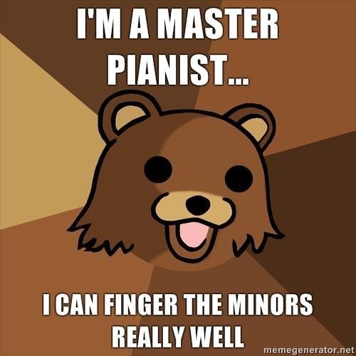 Master Pianist. . I' M ll MASTER PIANIST... I Mit FINGER THE MINES. well done