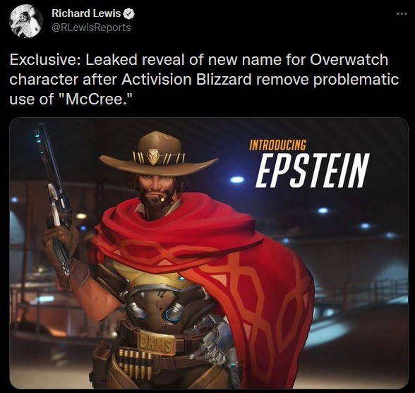 McCree has a new name. .. whats wrong with mccree