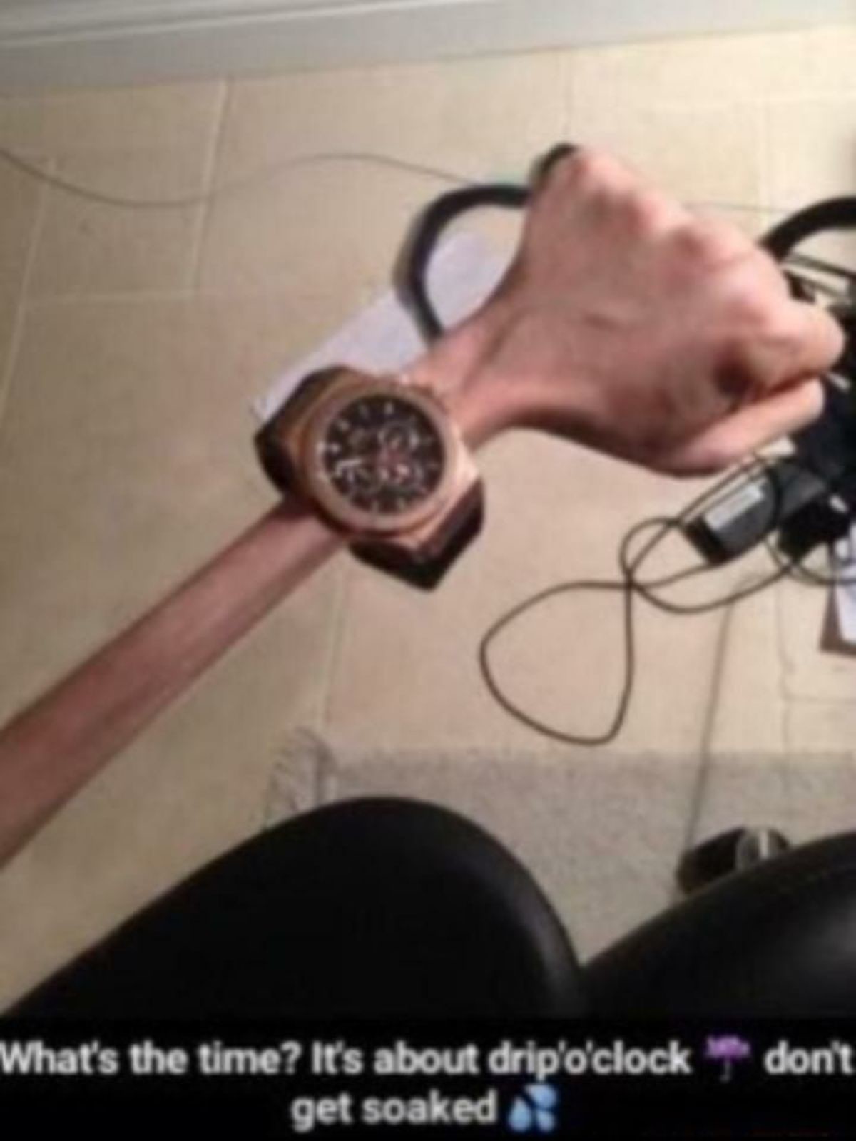 me ilr. .. I bet that watch alone reduces his movement speed by 50%