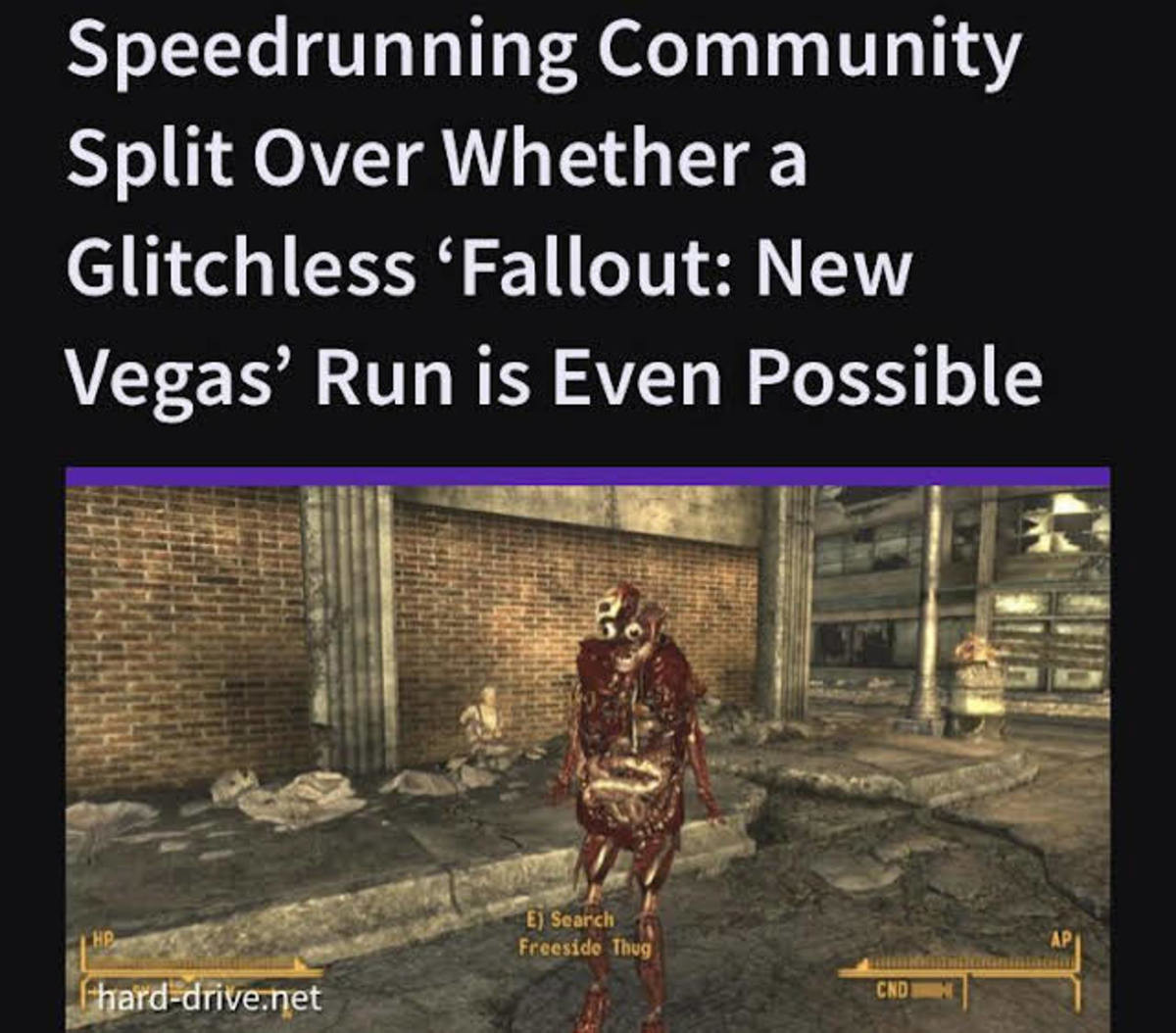 Merely Pretending. .. I'm curious though: Are you guys more forgiving of New Vegas's bugs then the &quot;mainline&quot; games? And is that because of bias against bethesda or because