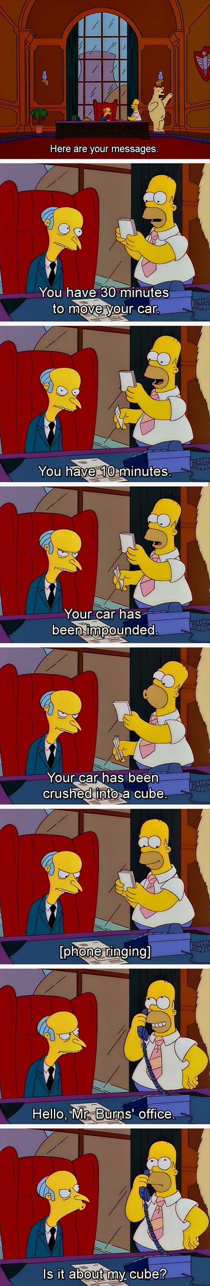 Message. Last Burns/Smithers Post.. they should make an episode where Mr. Burns runs for president