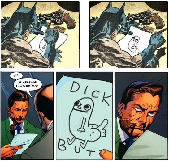 Message from Batman. .