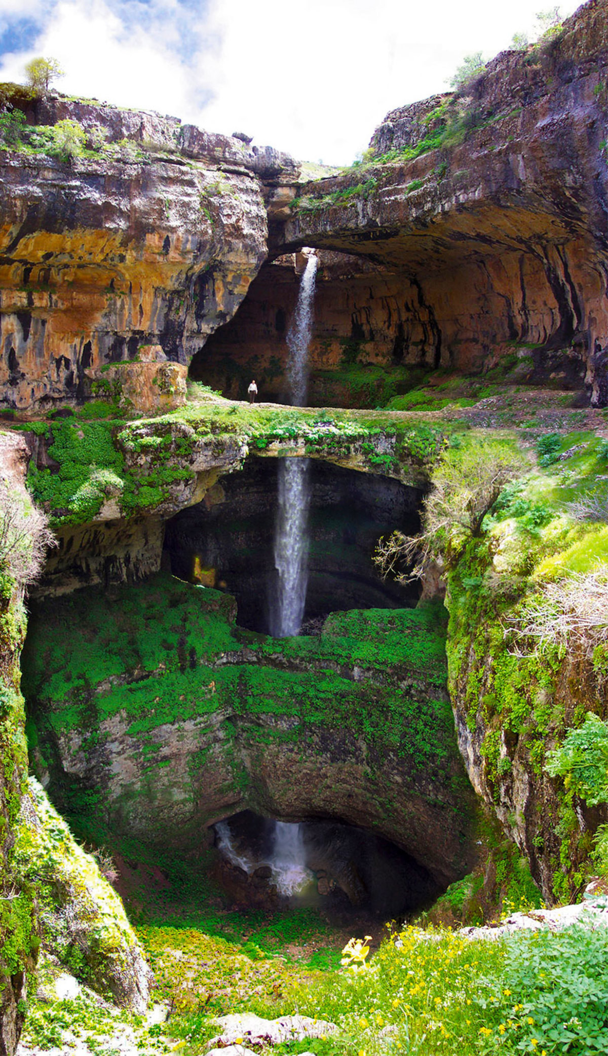 messy automatic Mink. The Cave Of Three Bridges In Lebanon Turns Into A Waterfall When The Winter Snow Melts.