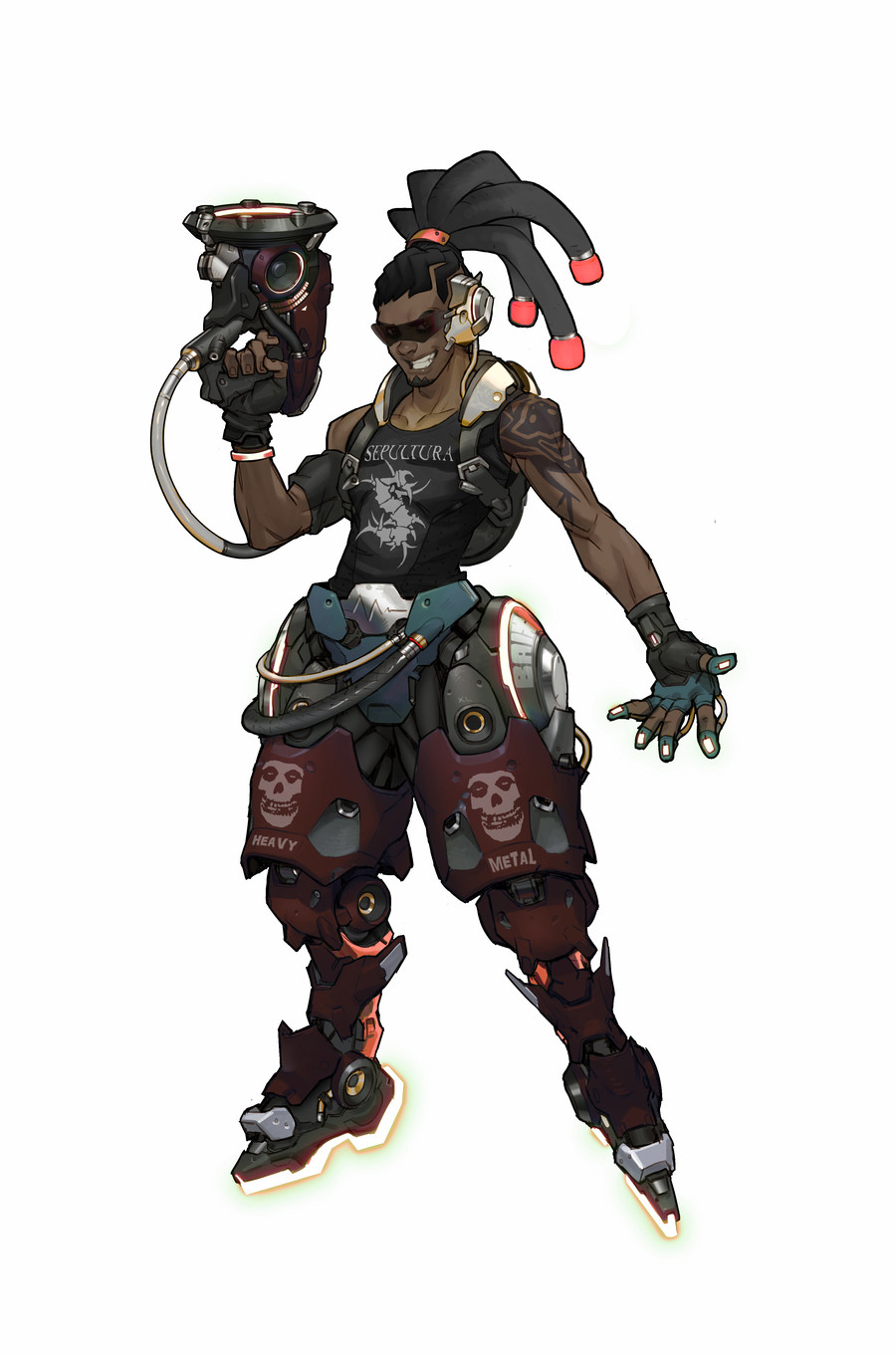 Metal Lúcio. Wouldn't it be nice to have different music styles skins for Lúcio? As a metalhead myself I thought of this one. Lemme know what you think. Also if