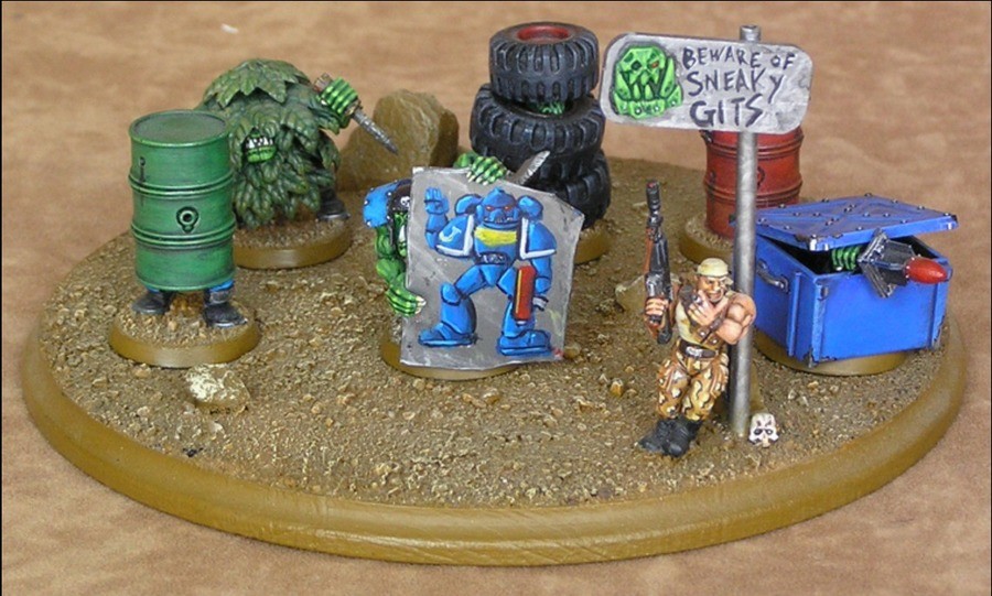 Metal Ork Solid. .. here's the ork killteam i made/painted yet haven't played with yet