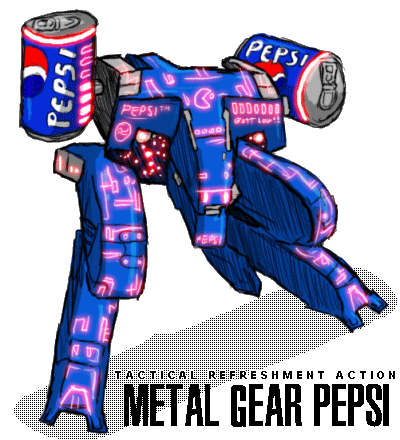 Metal Gear Pepsi. Tactical Refreshment Action.. Anyone else see Pac-man?