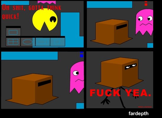Metal Gear Pacman. When in doubt, choose the nearest way out.. fa rde pth