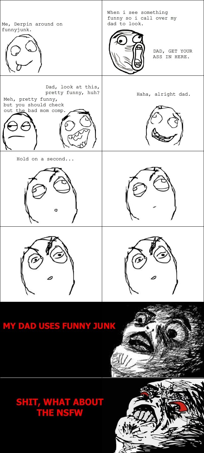 My Dad Uses FunnyJunk. The tags tell the truth. When it see something funny so l oall over my Ma, Derpin around on dad to look. funnyjunk. C) tct DAD, GET YOUR 