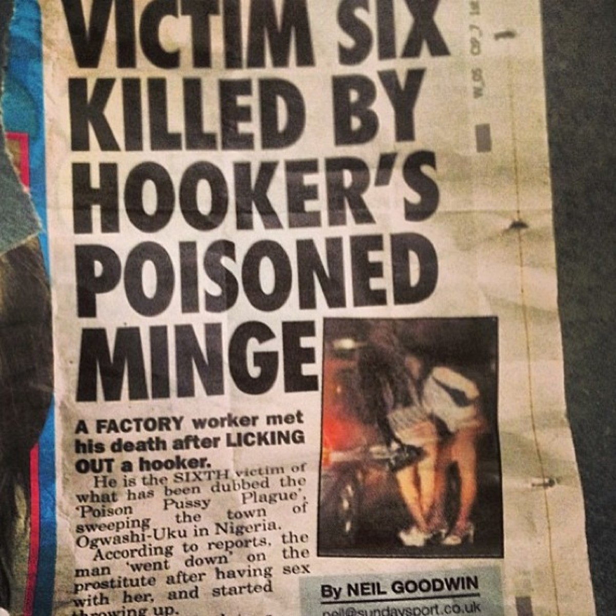 nasty lick. .. >eating out a hooker This poor fool was going to die ...