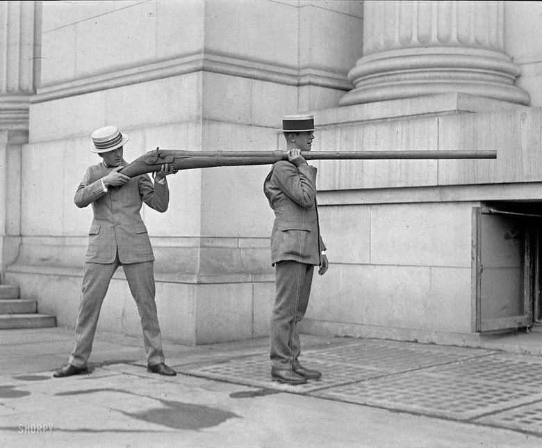 neat old pics. The Punt Gun could discharge over a pound of shot at a time that could kill as many as 50 birds. This depleted stocks of wild waterfowl and by th