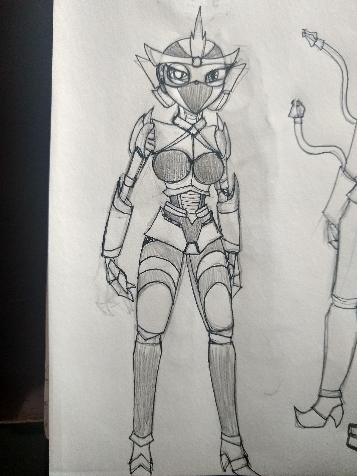 OC Art, Cyborgz sketches. A light assassin cyborg. She chose to forgo any accessories this time around. No arm shot gun or 5.7 mg. A nanomachine carrier cyborg.