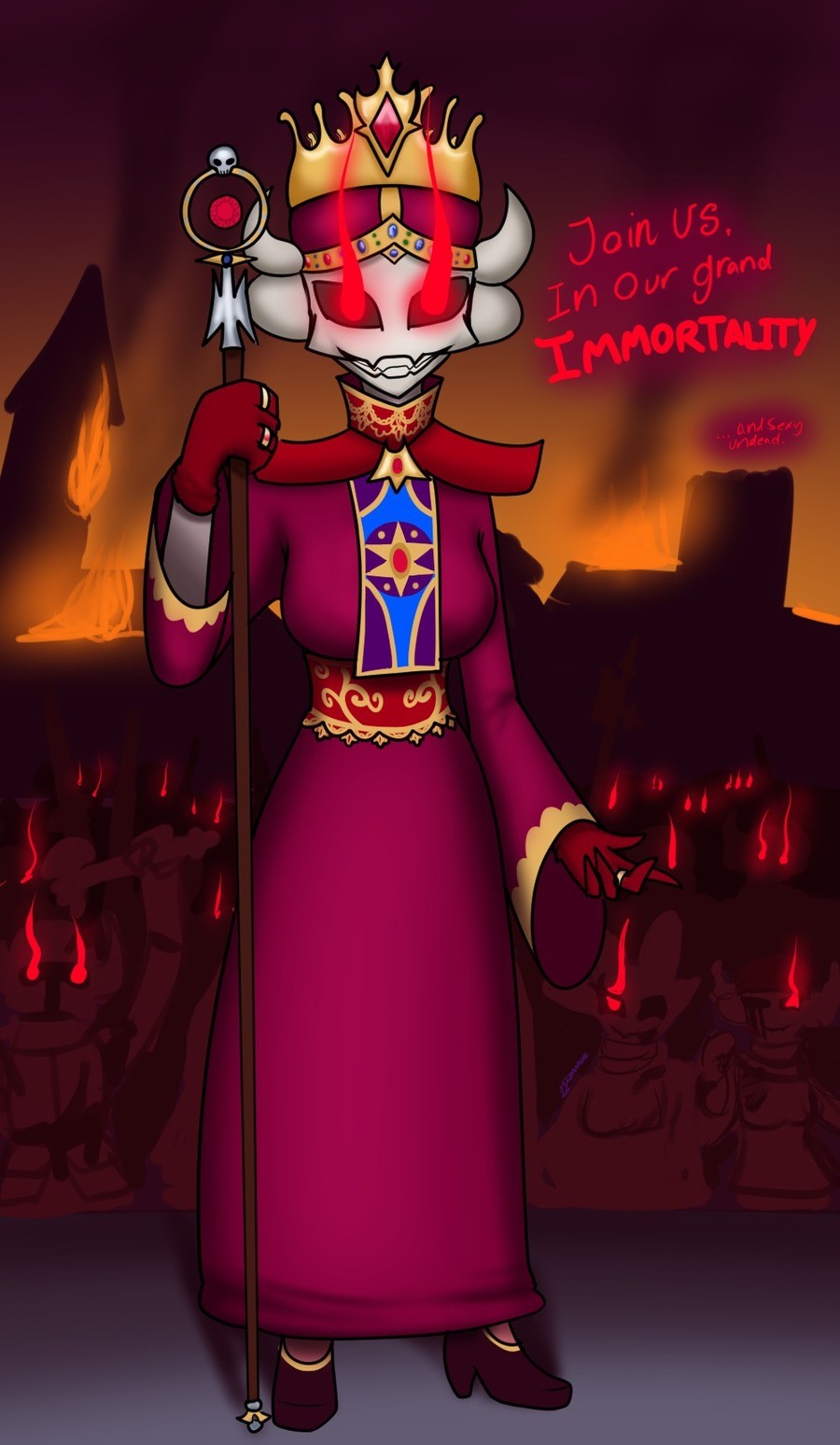 OC Art, Syra's undead army!. Lich queen Syra leads her growing and unstoppable undead army to conquer all of Literria. Granting everyone the gift of immortality