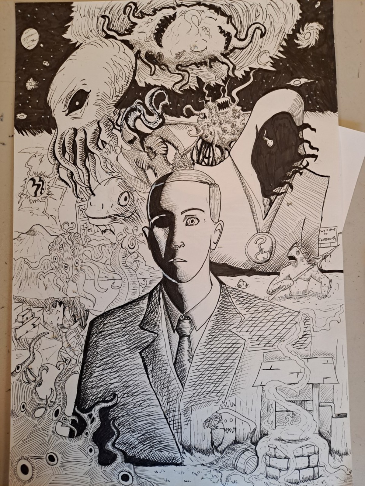 (OC) homage to Lovecraft. something I did.. HELL I LOVR IT 