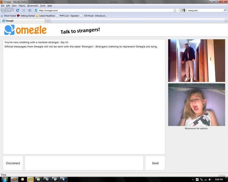 omegle, not for little girls.. lolzz<br /> dont worry the guy...