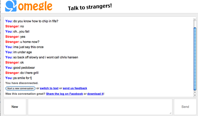 Omegle Friendly Chat Site Gone Wrong 