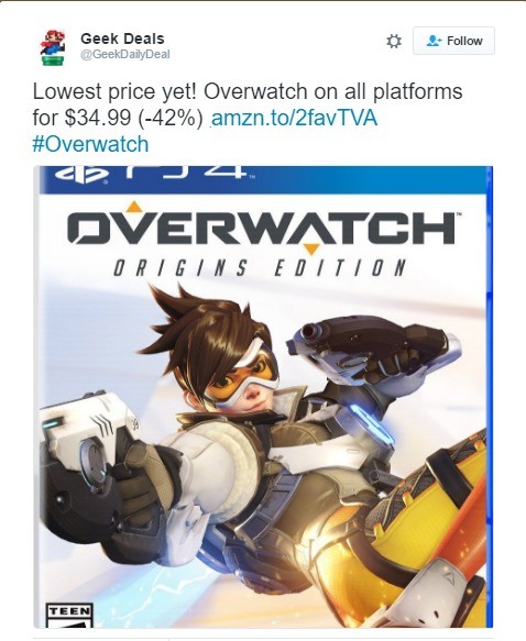 Overwatch Lowered Price. Amazon link: liss_tl?th=1&amp;linkCode=sl1&amp;tag=techvolc-20&amp;linkId=0ef360e944b45f11f50100bff455e49d join list: OverwatchStuff (1