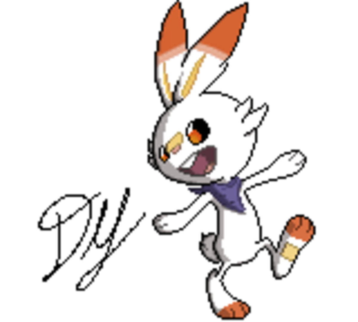 Pixelart Scorbunny. Picking up pixel art a bit to see how it goes, drew over an older drawing i did last year to practice join list: DaringDoodles (51 subs)Ment