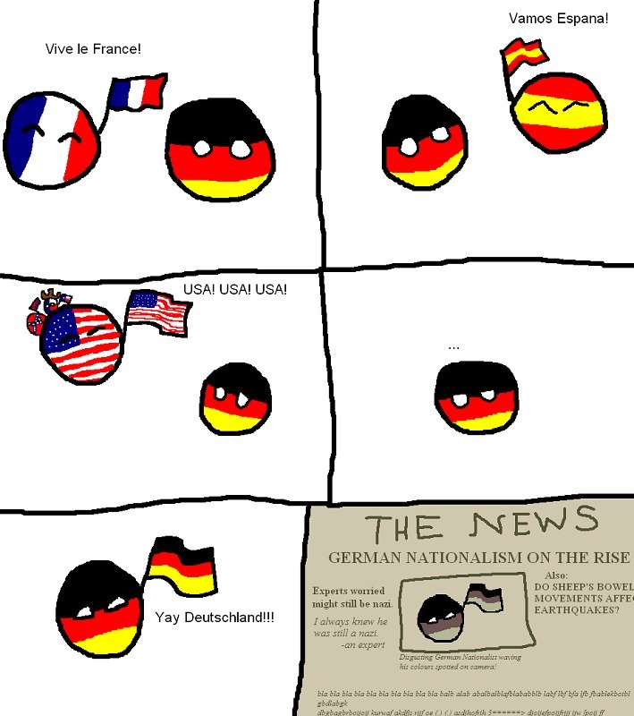 Polandball: German Nationalism. The Experts say that Germany is still a Nazi Probably a repost, but someone here probably has not seen it.. Vive he France! tty 