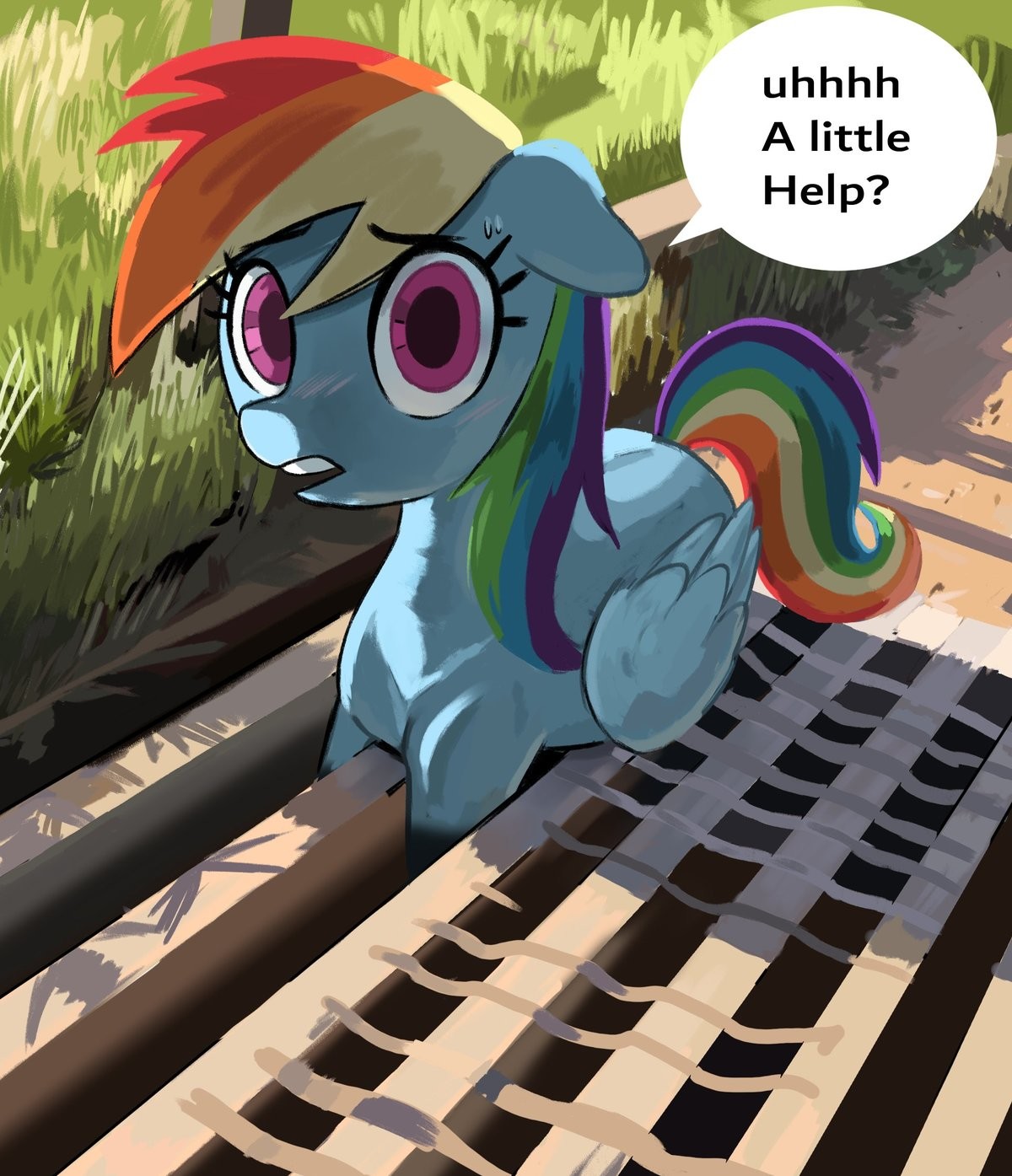 Pone is Stuck. .. what are you doing step-brony?