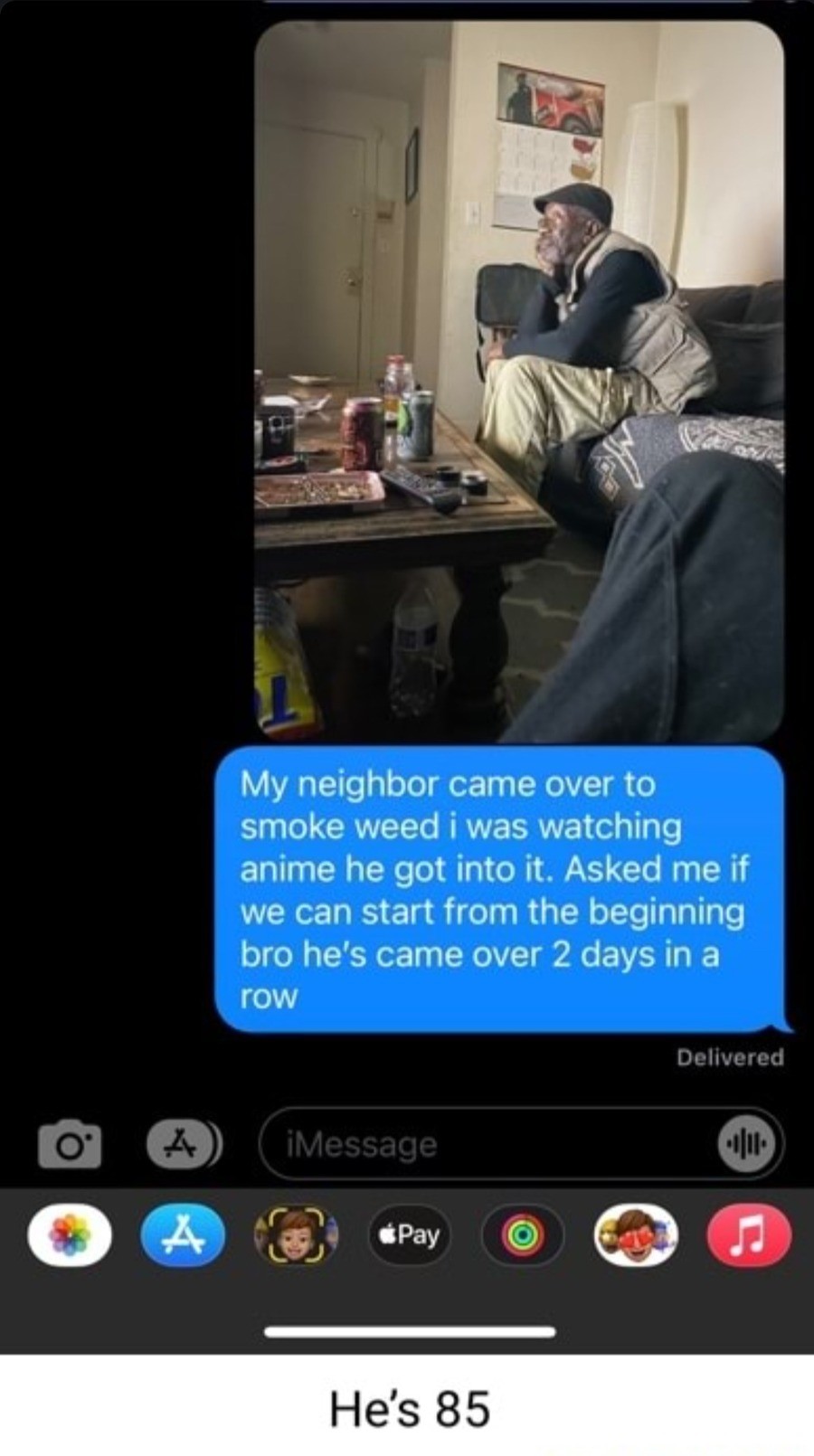 promising Wildcat. .. I mean, if you guys are friendly enough to smoke weed together watching anime is clearly the next step