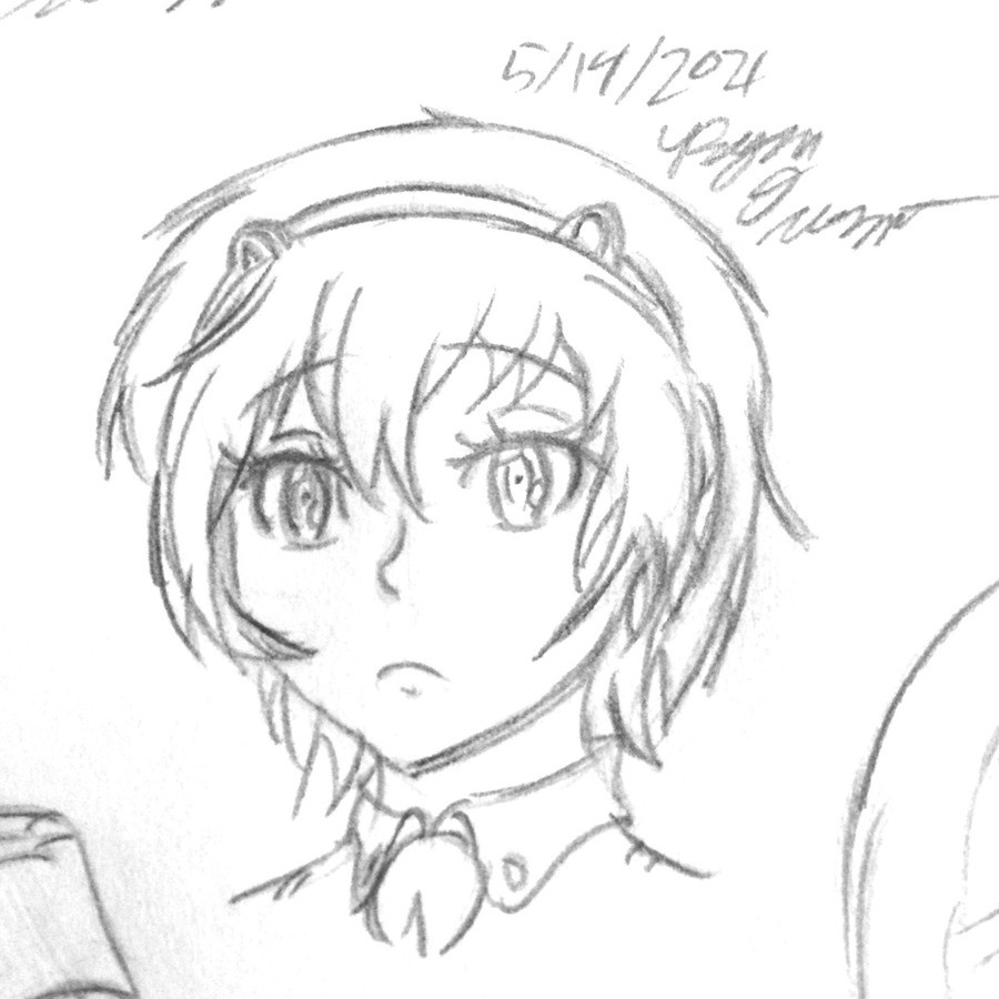 quick tiny Aigis. real quick sketch. Currently in (self-imposed) crunch-time for mod development. join list: ReeSacorOcelot (104 subs)Mention History..  
