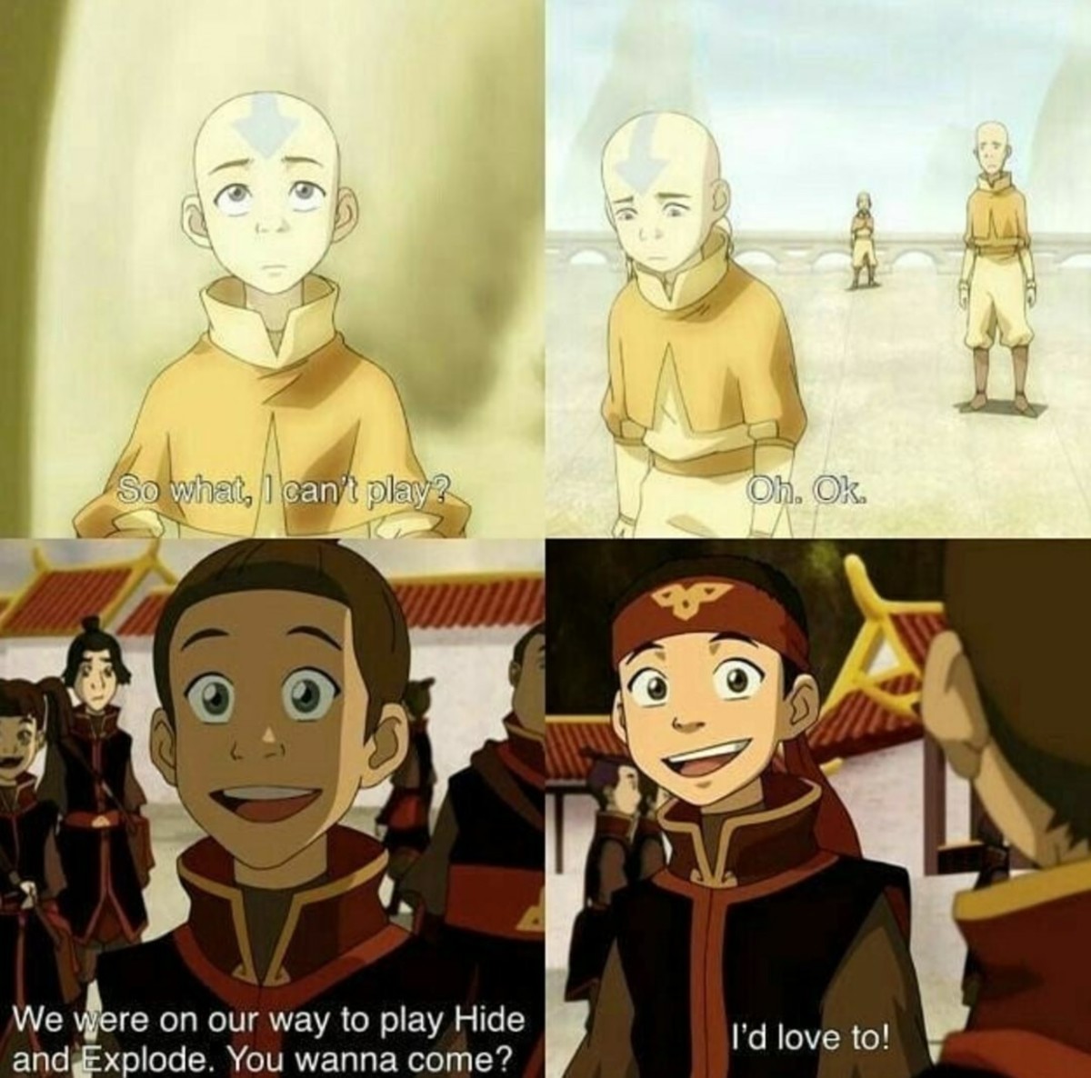 real friends. .. No, they just didnt know he was the avatar in the 2nd oneComment edited at .