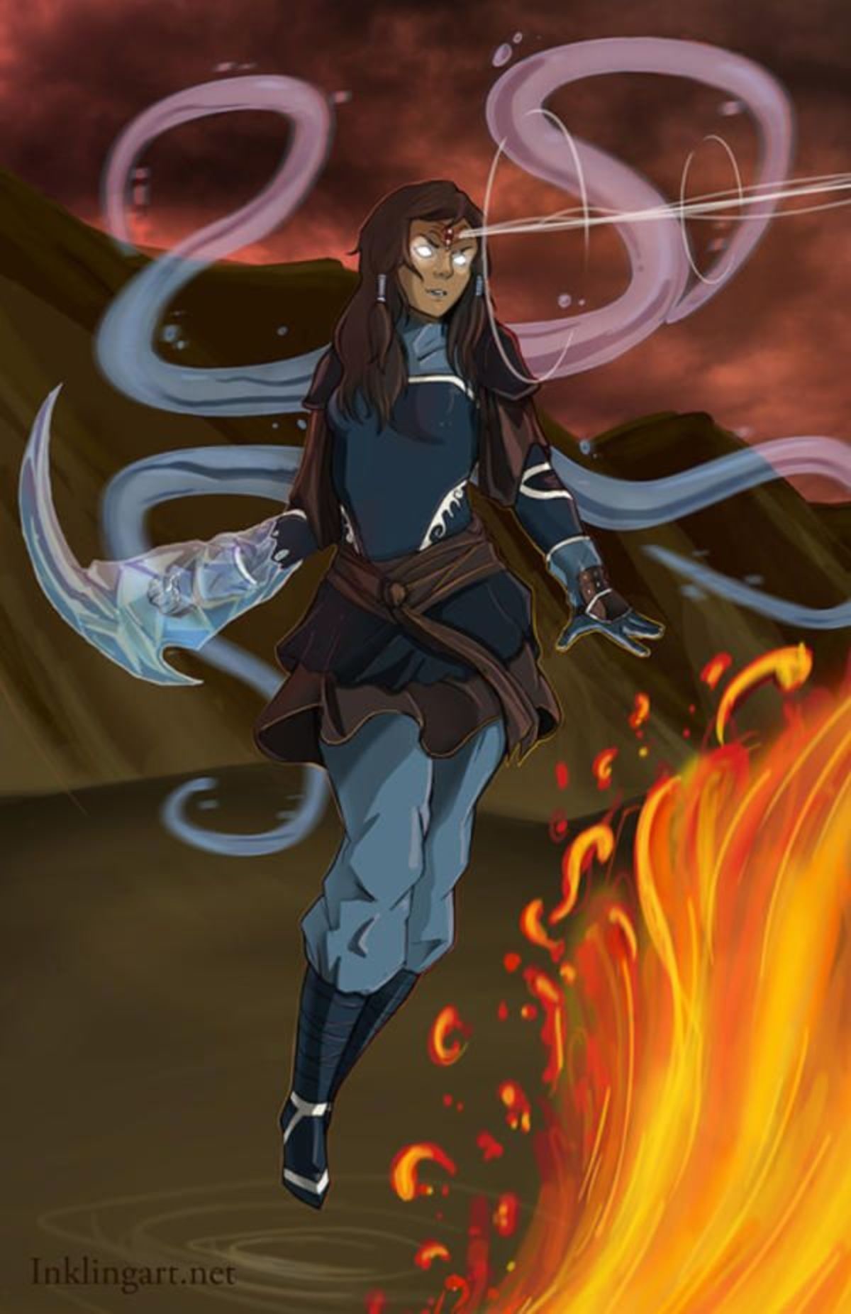 Red Lotus Korra. .. Cool idea, but an Avatar can never learn to fly.
