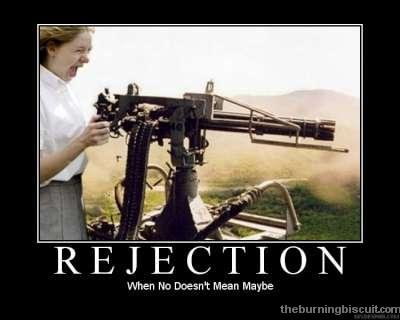 Rejection. No PEDOBEAR no. No Dew. ' t Mean Maybe. Rejection - It fires off at 600 rounds per minute