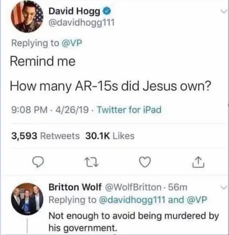 Righteously Rifleman Retain Rights. .. Ah david hogg, the absolute asshat