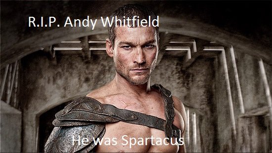 RIP Andy Whitfield. RIP Andy Whitfield he was amazing in the show.