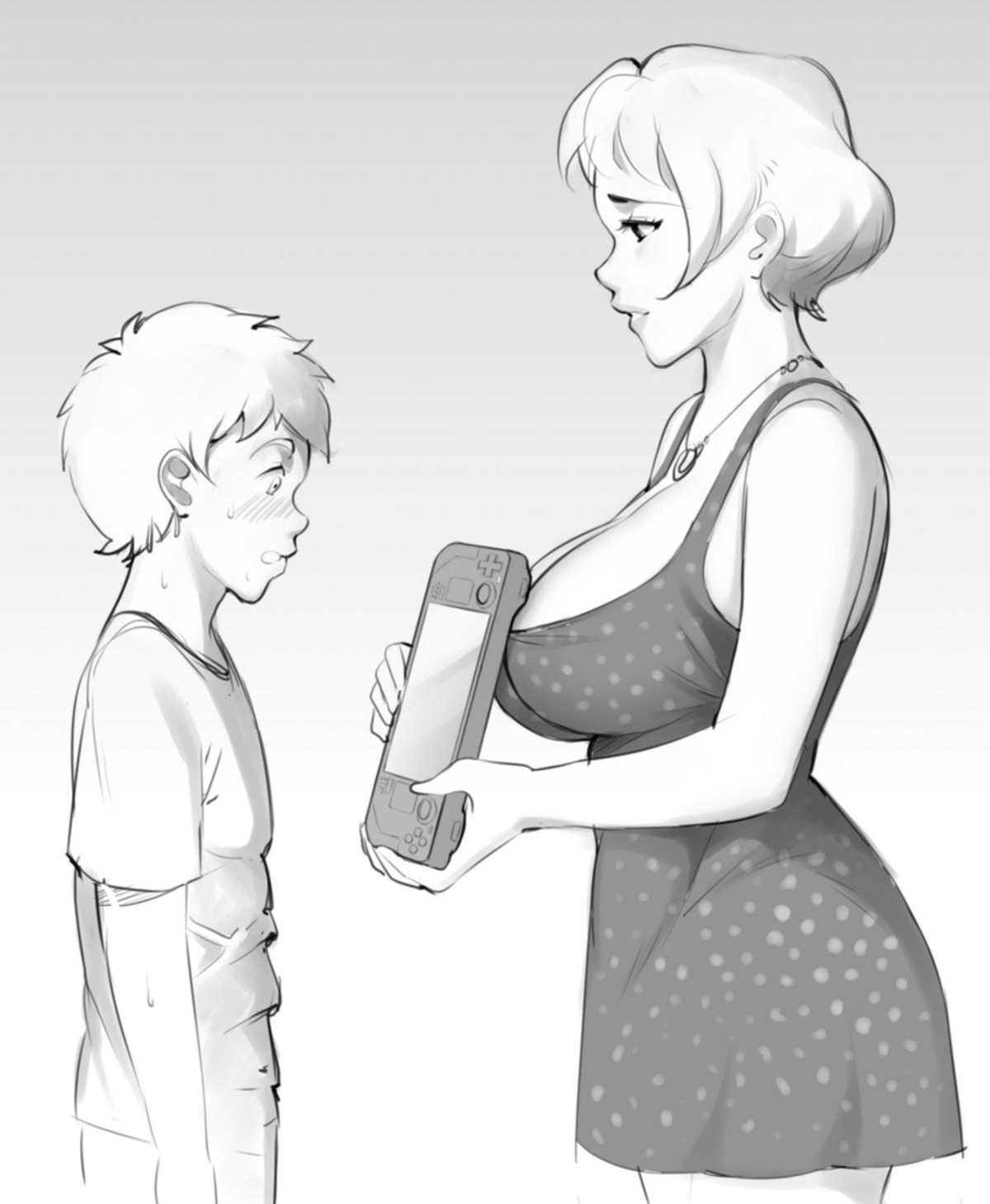 Мама и маленький сын комиксы. Shota мама.