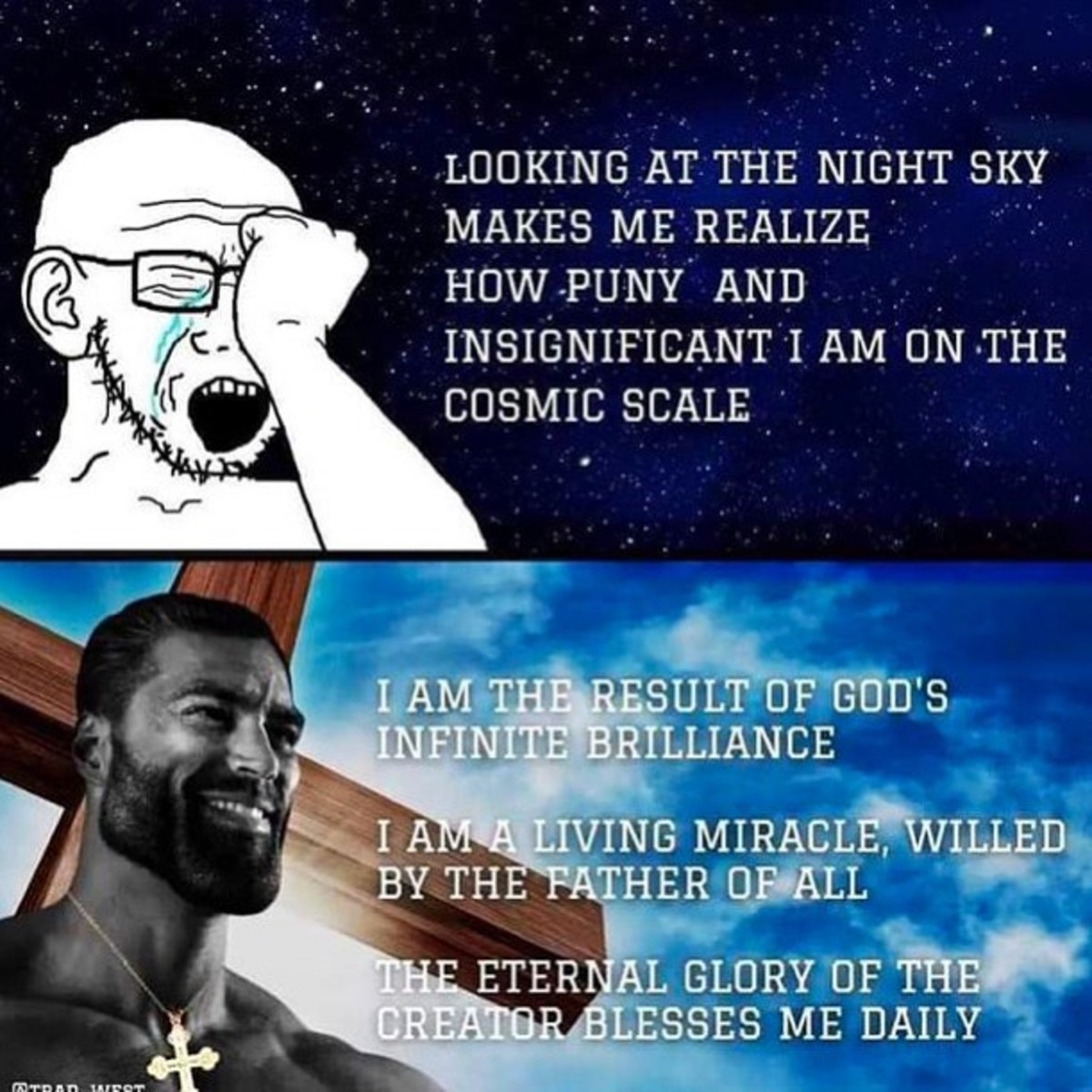 strongest athiest vs weakest true christian. .. Can we pretend that airplanes in the night sky are like shooting stars?