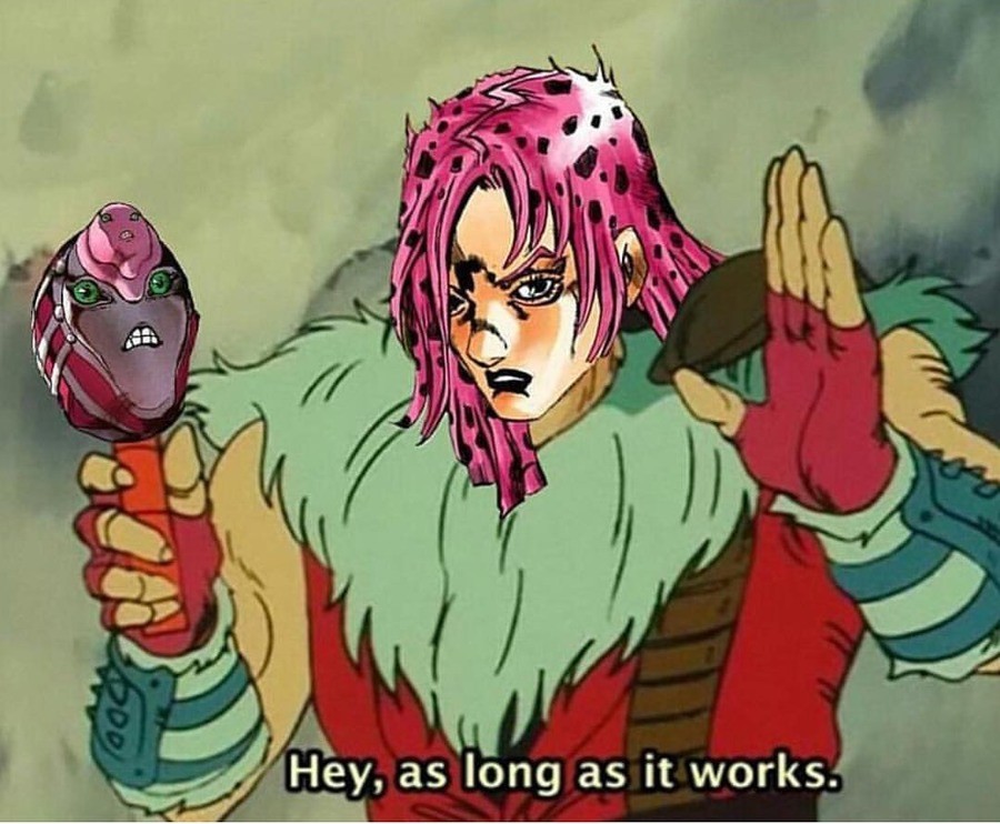 Sums it up. join list: JojoGeneral (624 subs)Mention History join list:. This is just me, but I've always seen King Crimson working like a lag switch; disappears momentarily and reappears right behind you.