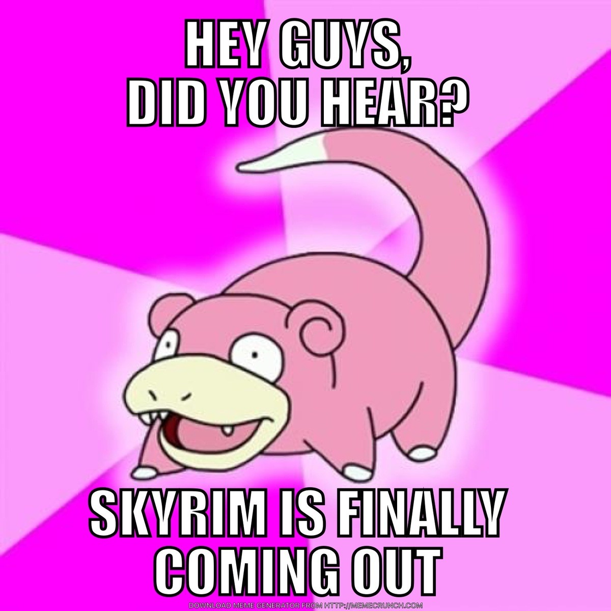 Wrong meme dude, thats slowpoke which indicates something that happened in ...