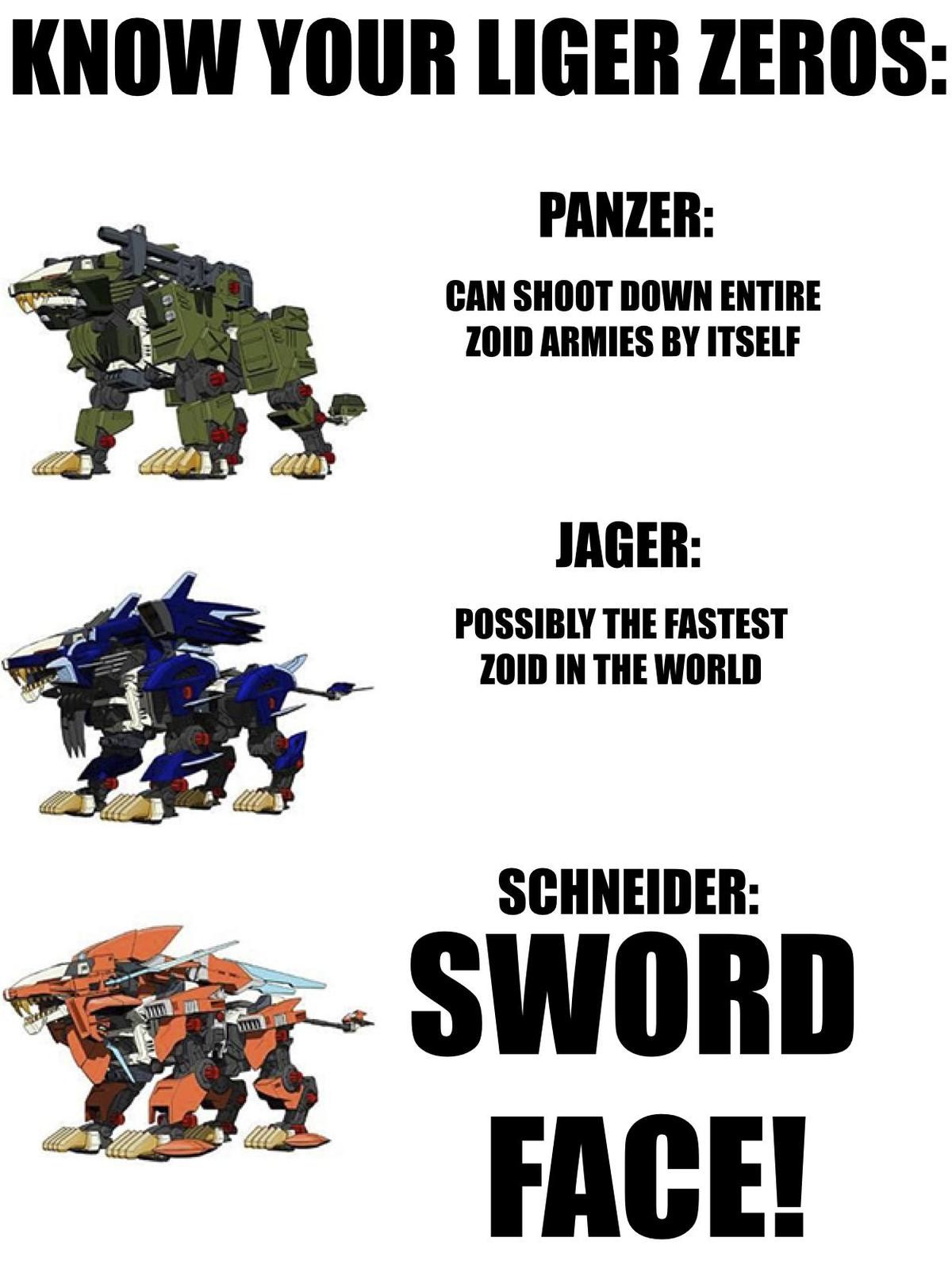 SWORD FACE. .. Panzer: such a One and done it can barely move and only can only blow its load once before and has to eject all armor after a few minutes to avoid serious struc
