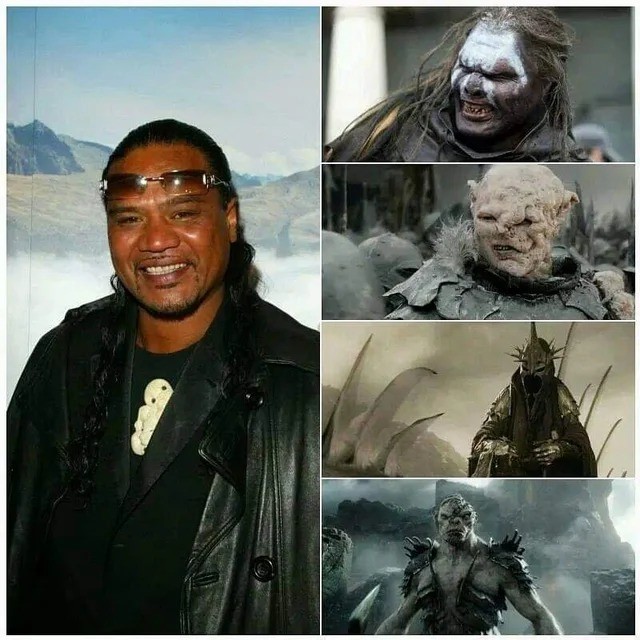The legend himself Lawrence Makoare. 11.5 hours in the makeup chair for Lurtz.. I thought the bottom one was all cgi.