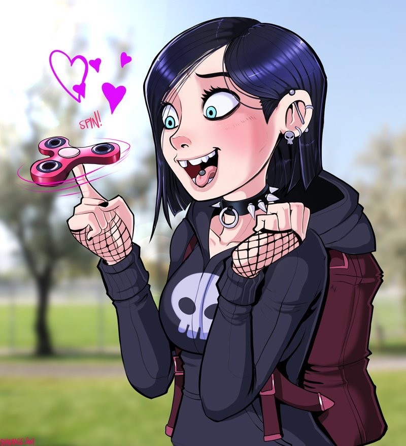 The problem with fidget spinners. .. well isnt that adorable this artist st...