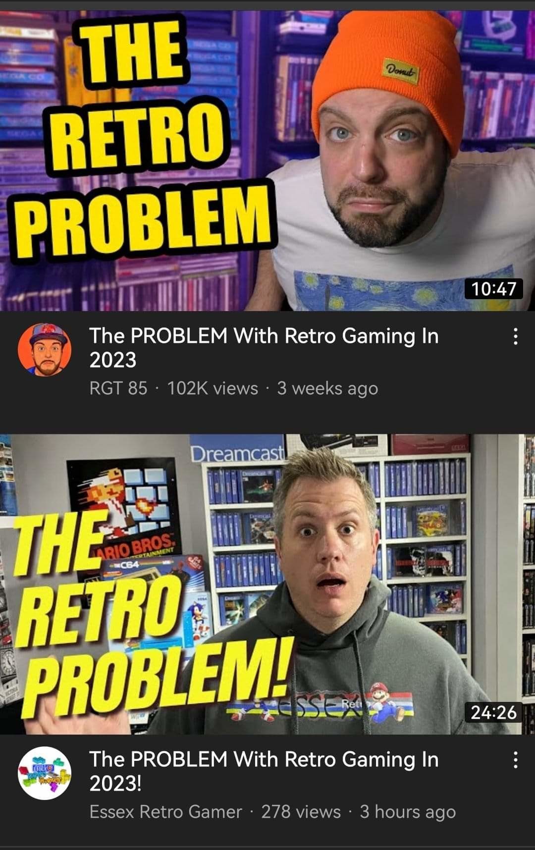 The retro problem. .. Did something spark this, or this just because people need to latch onto a topic for views