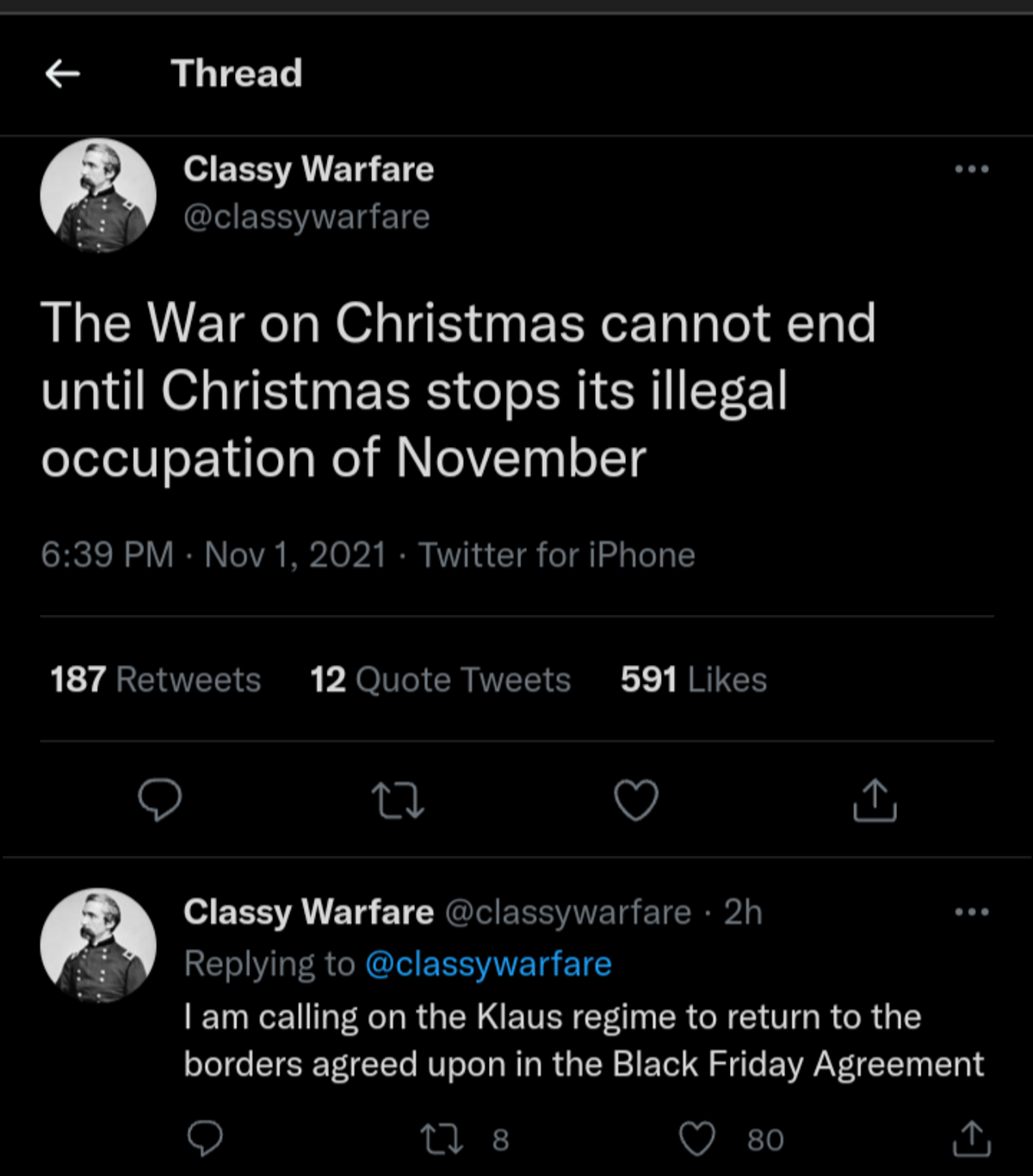 The War on Christmas. .. Vae Victus