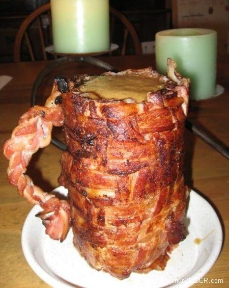 THE BACON MUG. OMFG!!!.. there's the cup of a stroke now all i need is my heart attack appetizer my entree of diabetes and side of blood clots and a dessert of obesity and i&quot;m set.