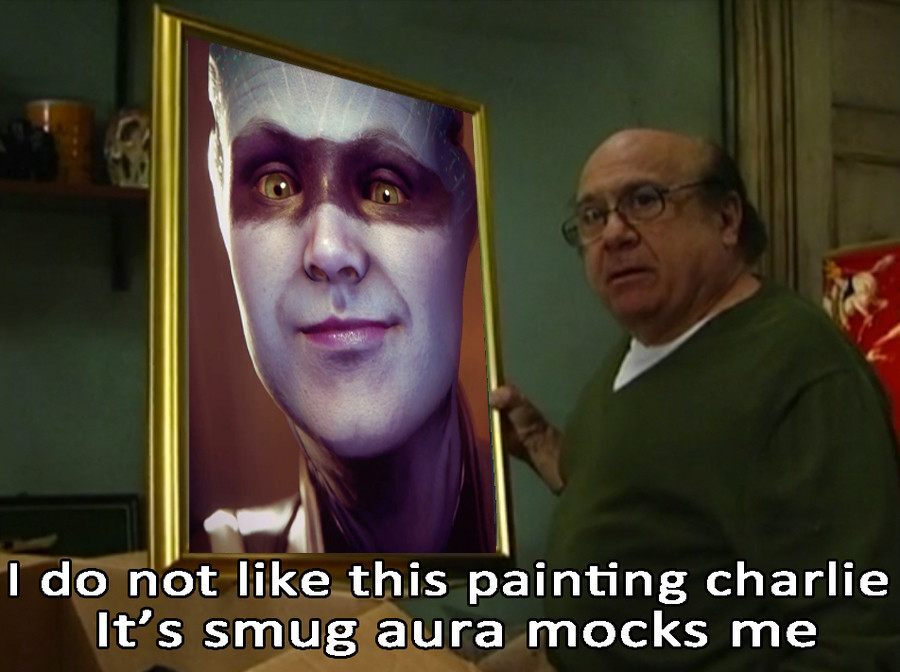 TheReapersdidthis. I made a quick edit... I think it's very fitting. tatami I do not like this painting charlie It' s smug aura mocks rate. So this is what happens when an asari has sex with an ogre.