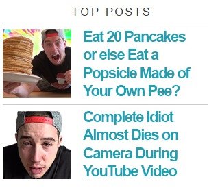 These seem connected. Found these while on www.strangebeaver.com/ in the top stories you can view, made me laugh. TOP POSTS Eat 20 Pancakes er else Eat a Popsic