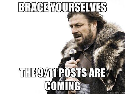 They are coming. .. Happy 9/11 everyone!