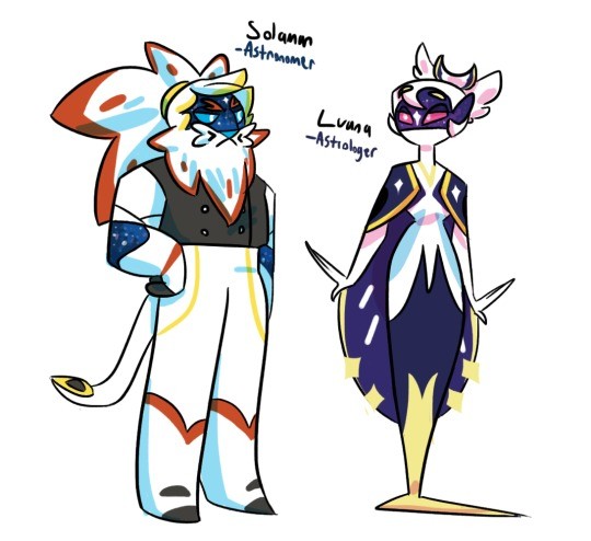 They Are Cute. .. Actually fun fact it's a somewhat common fan theory that Solgaleo and Lunala are the Male and Female forms of the pokemon Cosmog