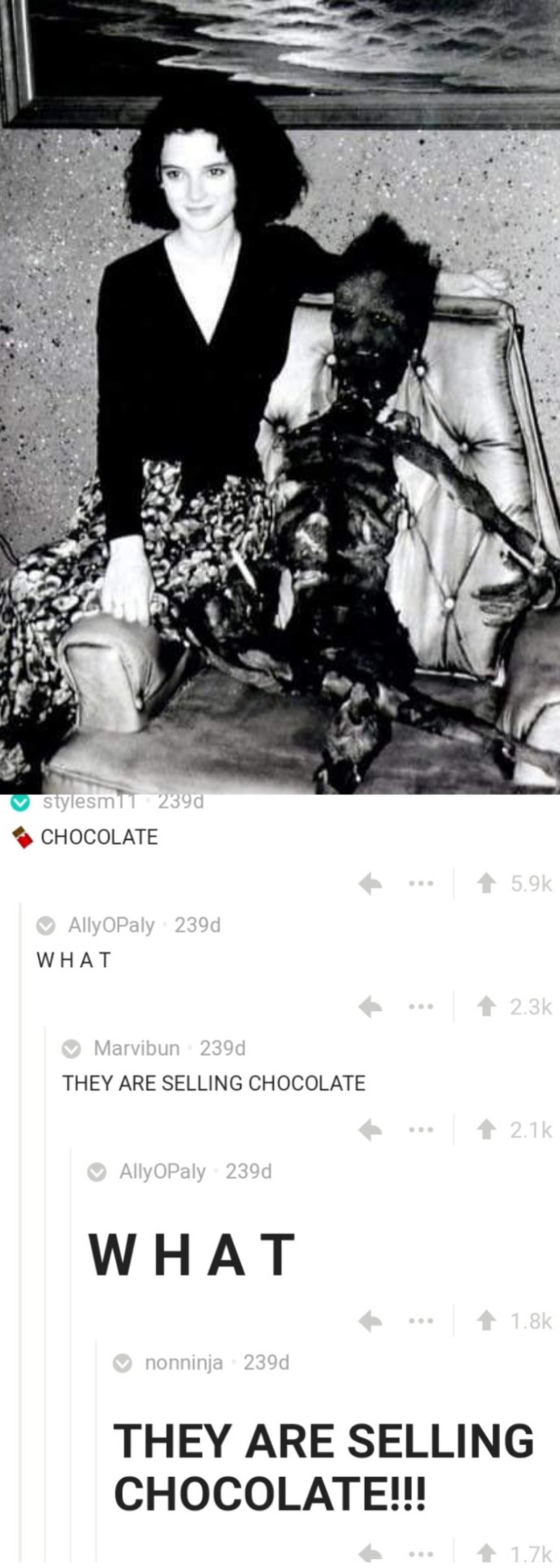 they are selling chocolate. .. Anyone know the actual context of the picture, or if it's even real?