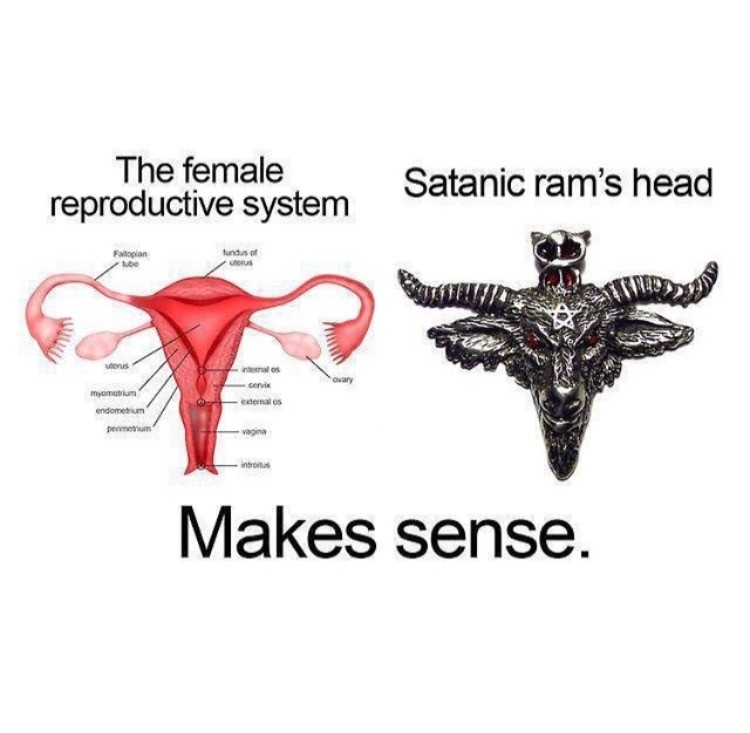 they do get rammed. . The female - r reproductive system Satanic ram s head h/ stakes sense.. Ladies are metal as