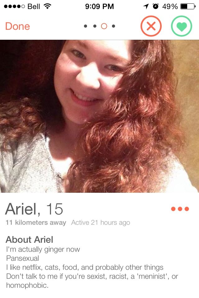 They Exist..... That bio says it all. Jeez Louise. My finger was 0 to a hunnit real quick swiping left.. sire. F. Ariel, ‘ Soil' 11 kilometers away Astaire El l