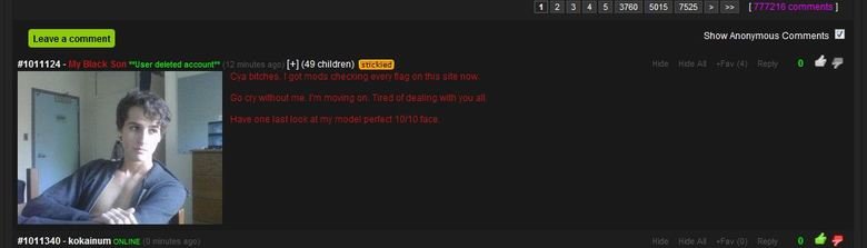 They grow up so fast. Admin is gone... Again. Show Anonymous Comments H User deleted account" H] (49 children) o t '. I give him a week and a half.