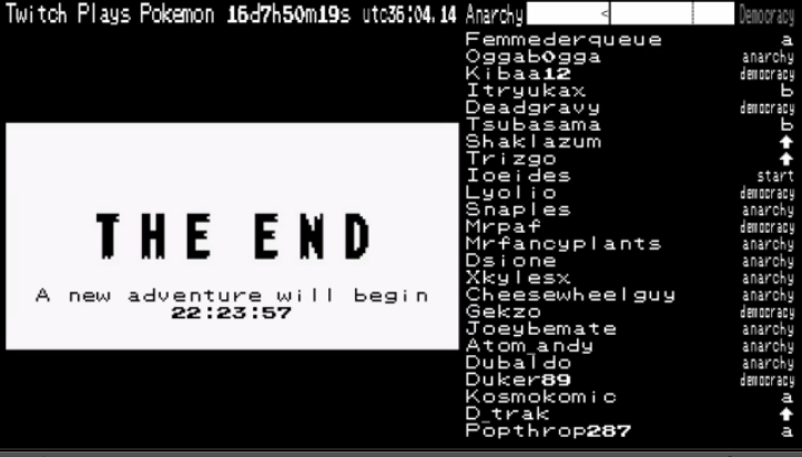 They ing did it. TwitchBeatPokemon. begin CF, will rs. new adventure 2212315? e III M I. aw crap i missed the end